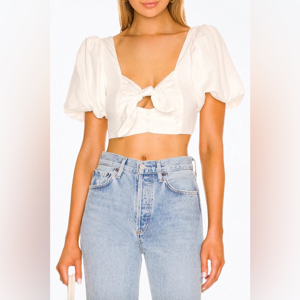 For Love & Lemons Jessie Cut Out Cropped Top